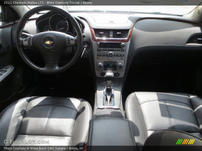 White Diamond Tricoat / Ebony 2011 Chevrolet Malibu LTZ