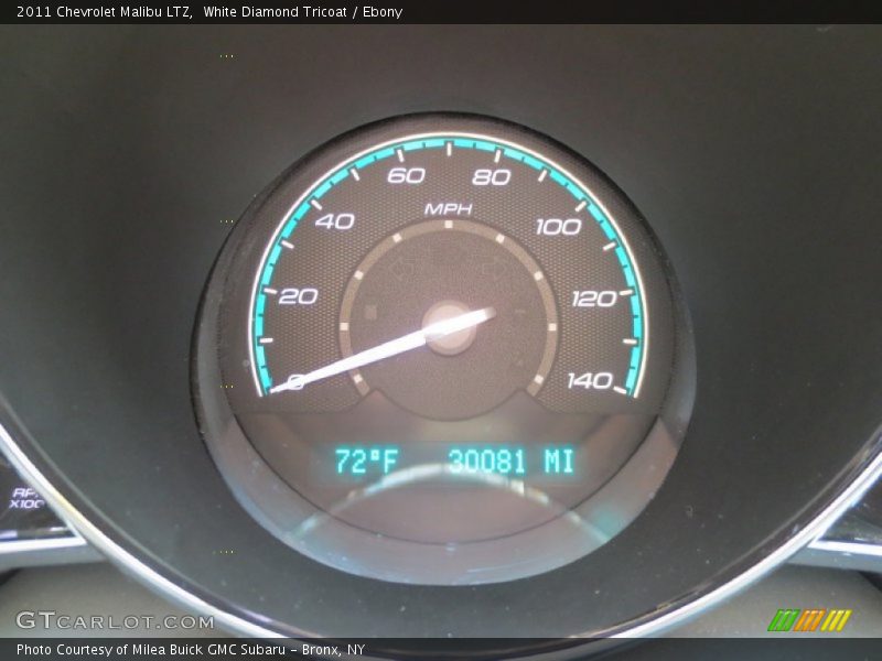 White Diamond Tricoat / Ebony 2011 Chevrolet Malibu LTZ