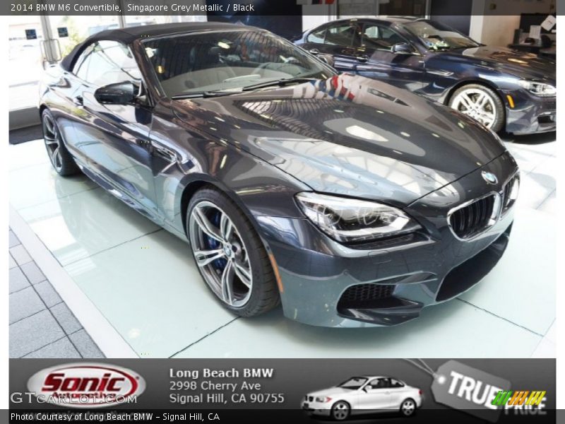 Singapore Grey Metallic / Black 2014 BMW M6 Convertible