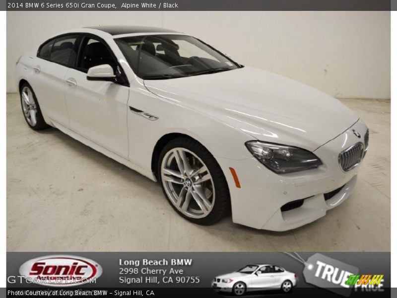 Alpine White / Black 2014 BMW 6 Series 650i Gran Coupe