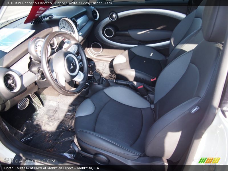 Pepper White / Grey/Carbon Black 2010 Mini Cooper S Hardtop