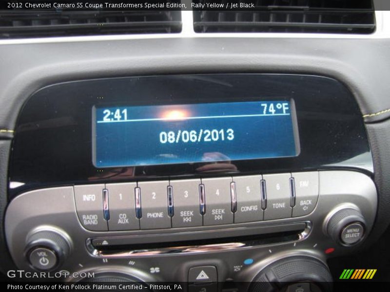 Audio System of 2012 Camaro SS Coupe Transformers Special Edition