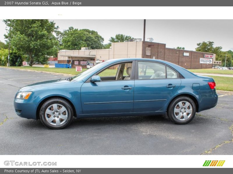 Aqua Blue / Beige 2007 Hyundai Sonata GLS