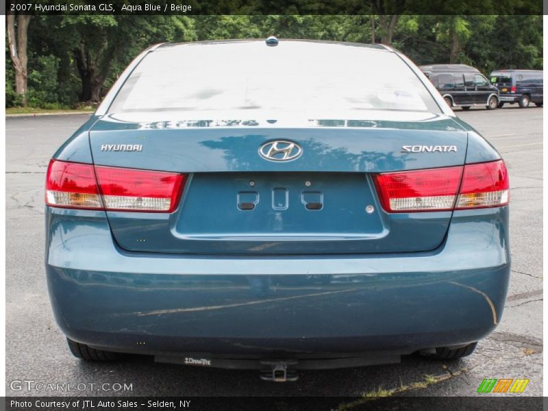 Aqua Blue / Beige 2007 Hyundai Sonata GLS