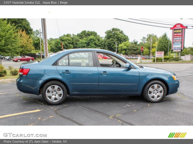 Aqua Blue / Beige 2007 Hyundai Sonata GLS