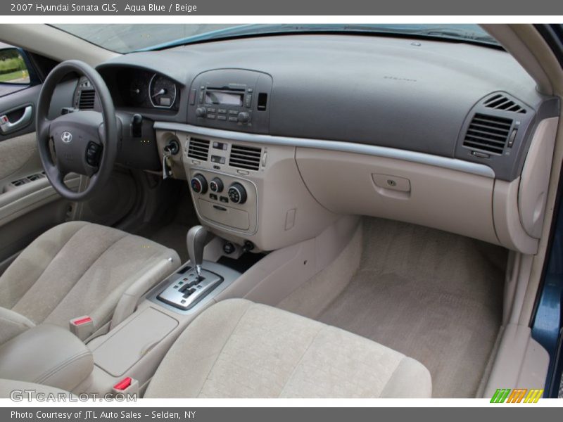 Aqua Blue / Beige 2007 Hyundai Sonata GLS