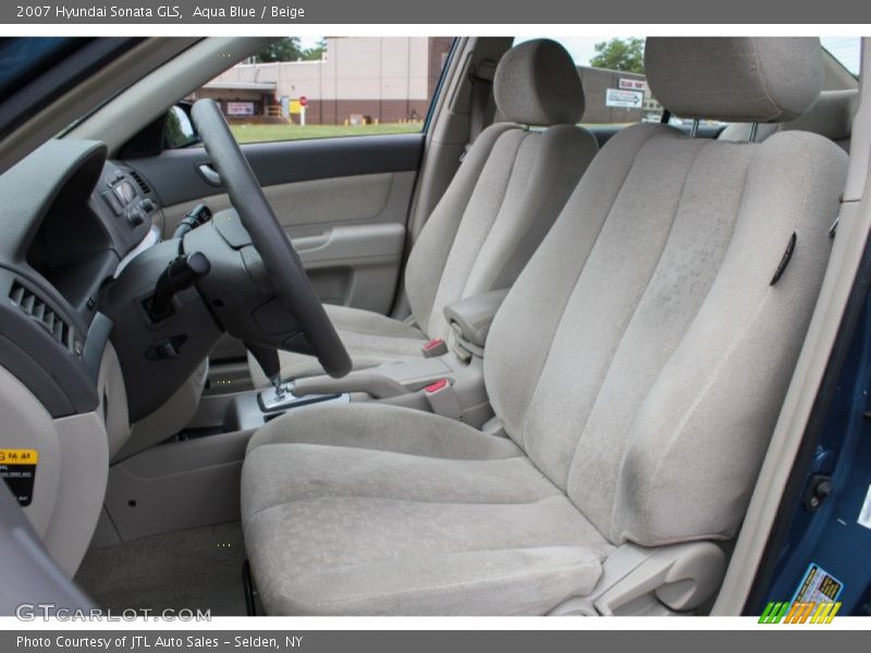 Aqua Blue / Beige 2007 Hyundai Sonata GLS