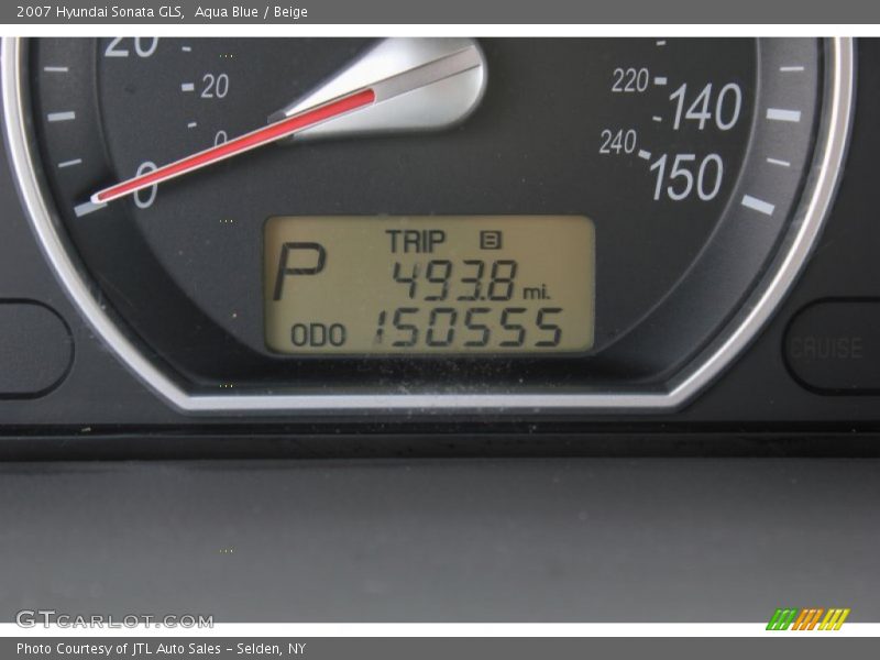 Aqua Blue / Beige 2007 Hyundai Sonata GLS