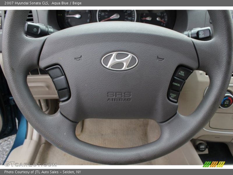Aqua Blue / Beige 2007 Hyundai Sonata GLS