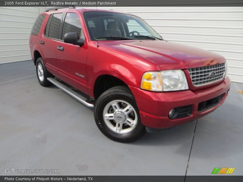 Redfire Metallic / Medium Parchment 2005 Ford Explorer XLT