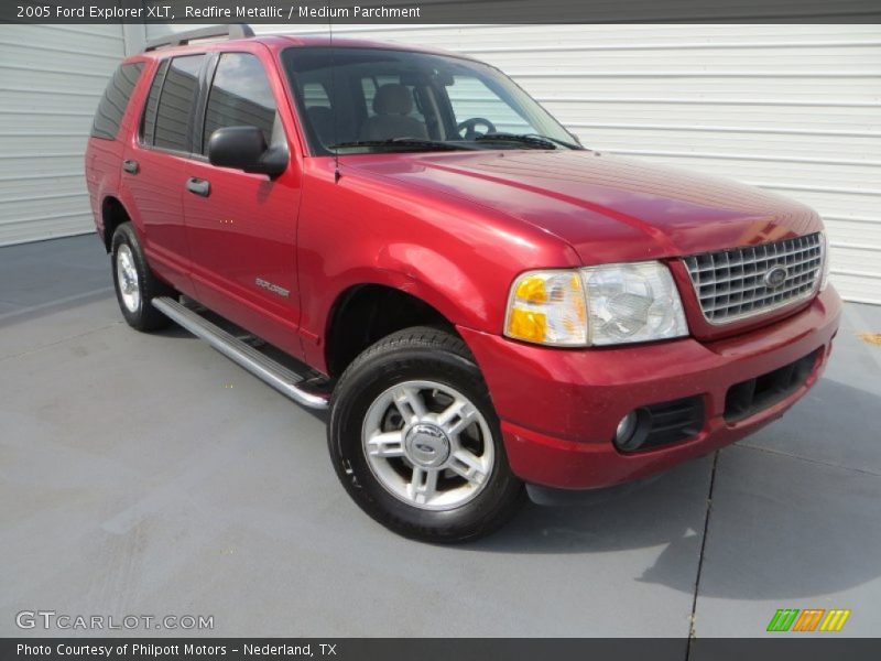 Redfire Metallic / Medium Parchment 2005 Ford Explorer XLT