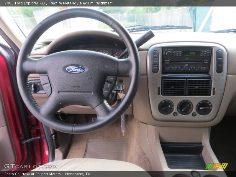 Redfire Metallic / Medium Parchment 2005 Ford Explorer XLT