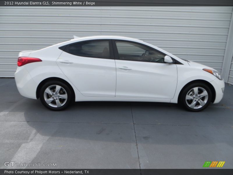 Shimmering White / Beige 2012 Hyundai Elantra GLS