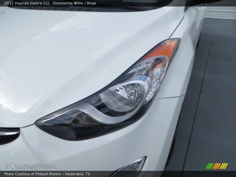Shimmering White / Beige 2012 Hyundai Elantra GLS