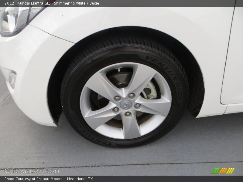 Shimmering White / Beige 2012 Hyundai Elantra GLS