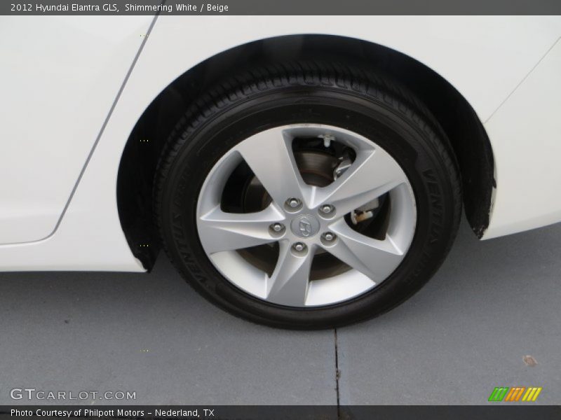 Shimmering White / Beige 2012 Hyundai Elantra GLS