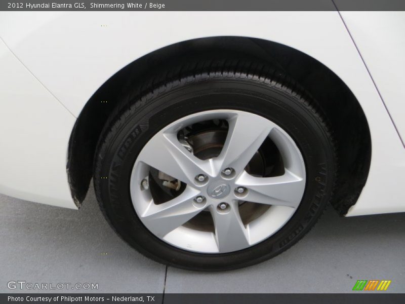 Shimmering White / Beige 2012 Hyundai Elantra GLS