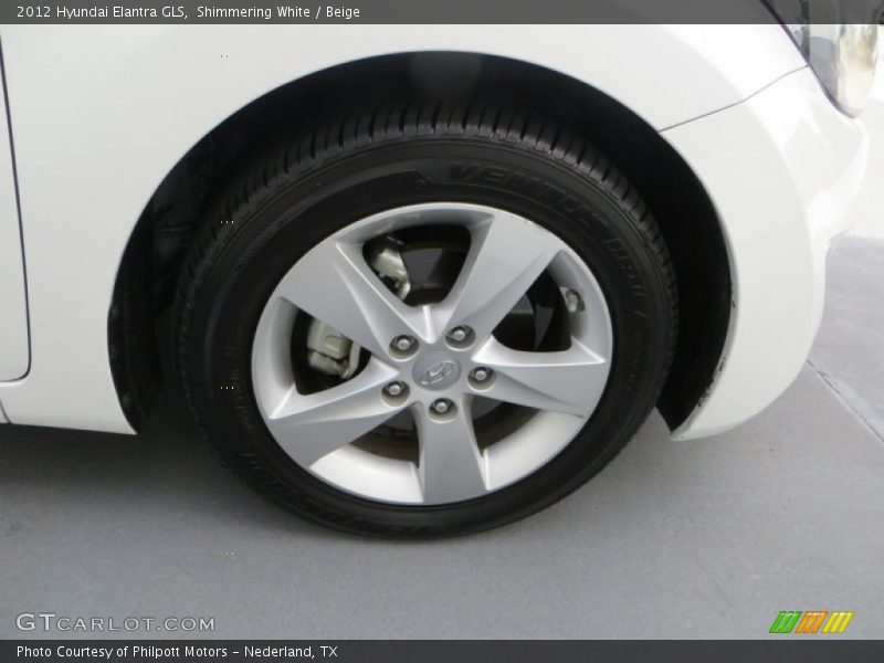 Shimmering White / Beige 2012 Hyundai Elantra GLS