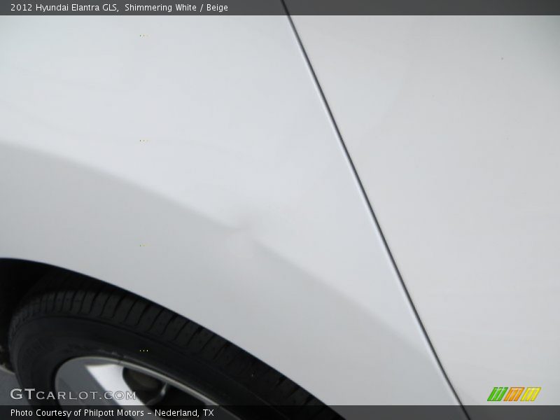 Shimmering White / Beige 2012 Hyundai Elantra GLS