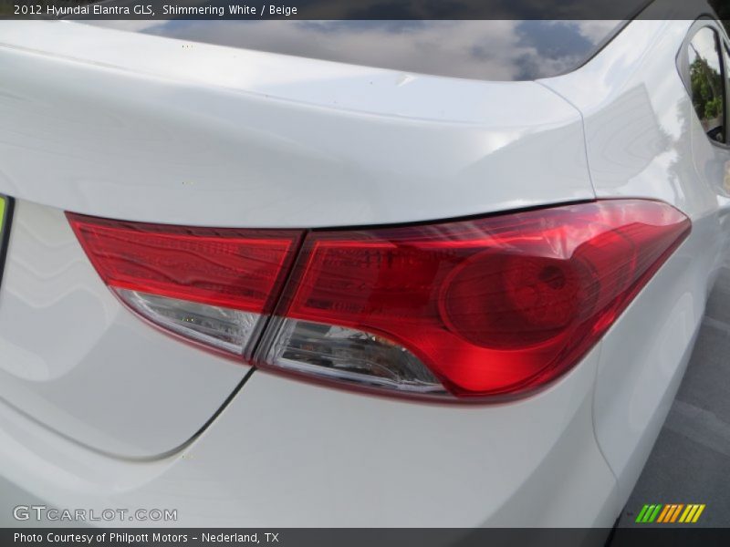 Shimmering White / Beige 2012 Hyundai Elantra GLS