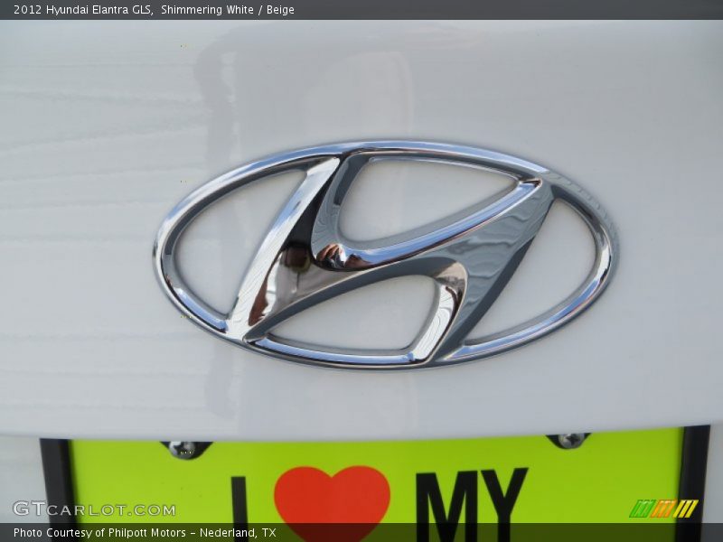 Shimmering White / Beige 2012 Hyundai Elantra GLS