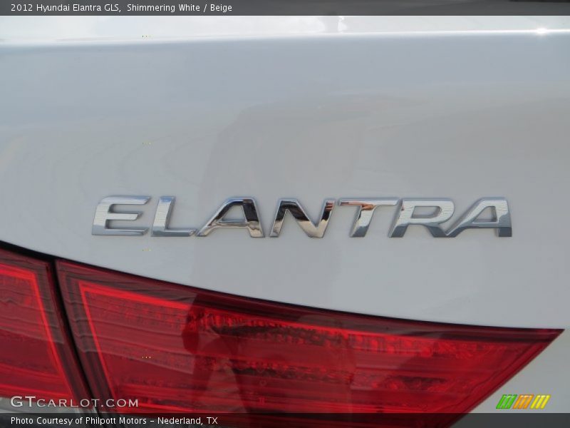 Shimmering White / Beige 2012 Hyundai Elantra GLS