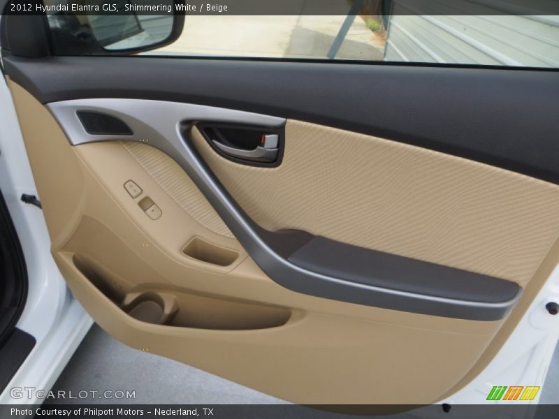 Shimmering White / Beige 2012 Hyundai Elantra GLS