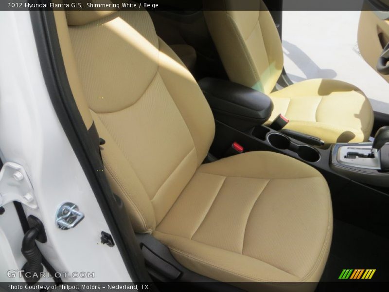 Shimmering White / Beige 2012 Hyundai Elantra GLS
