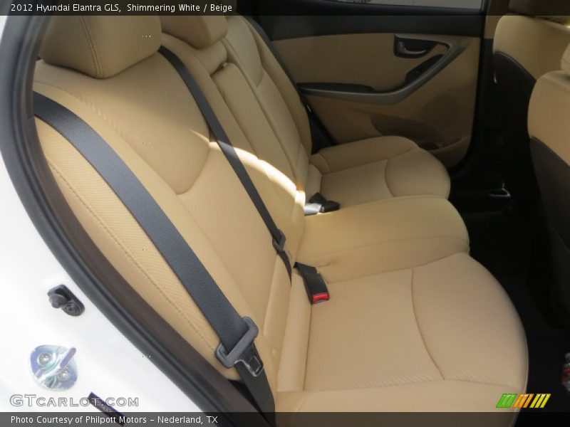 Shimmering White / Beige 2012 Hyundai Elantra GLS