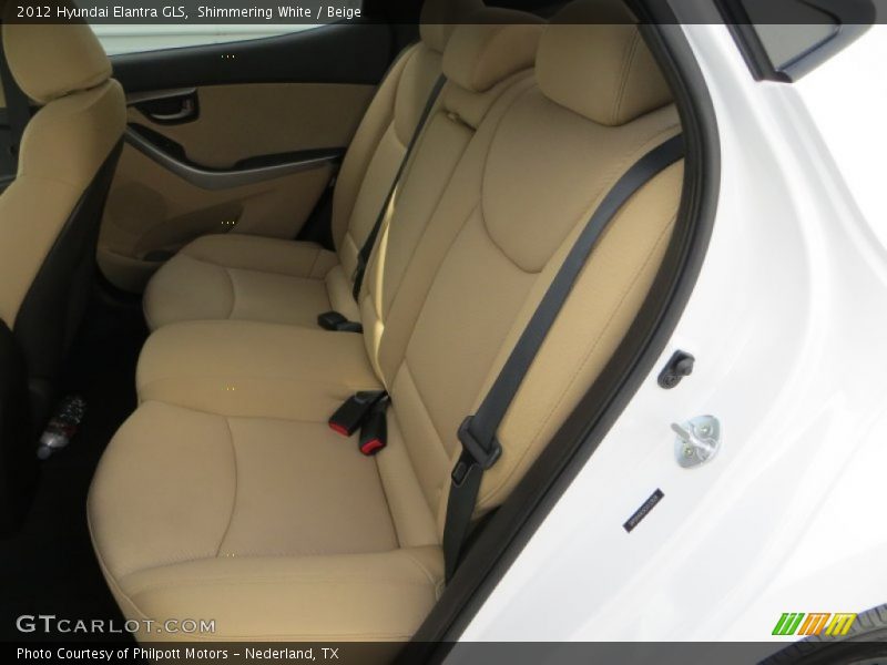 Shimmering White / Beige 2012 Hyundai Elantra GLS