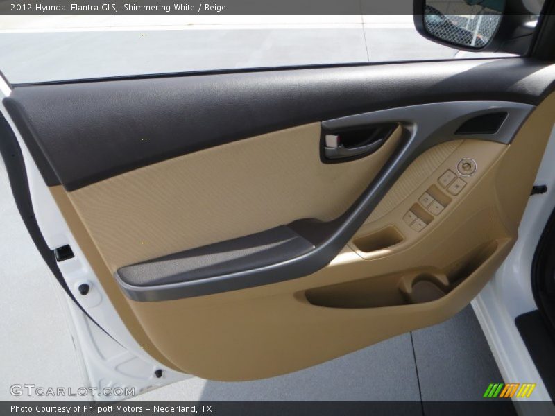 Shimmering White / Beige 2012 Hyundai Elantra GLS