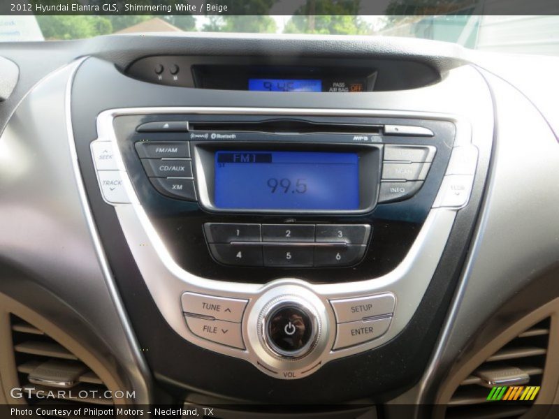 Shimmering White / Beige 2012 Hyundai Elantra GLS