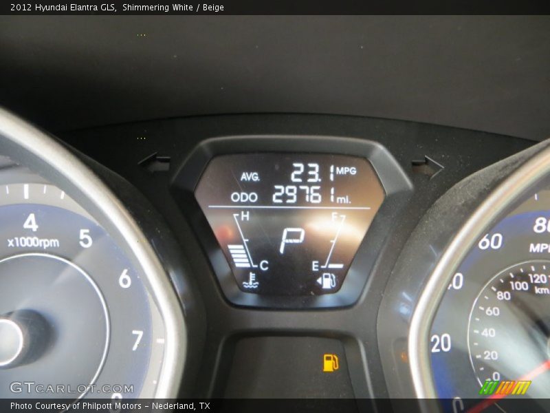 Shimmering White / Beige 2012 Hyundai Elantra GLS