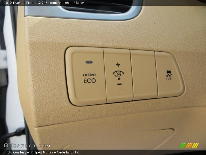 Shimmering White / Beige 2012 Hyundai Elantra GLS
