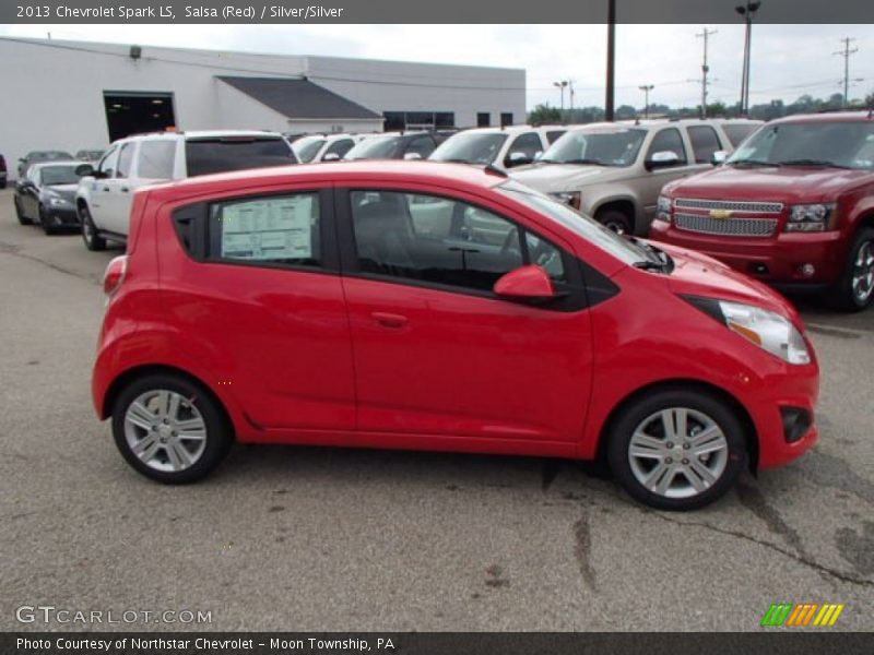 Salsa (Red) / Silver/Silver 2013 Chevrolet Spark LS