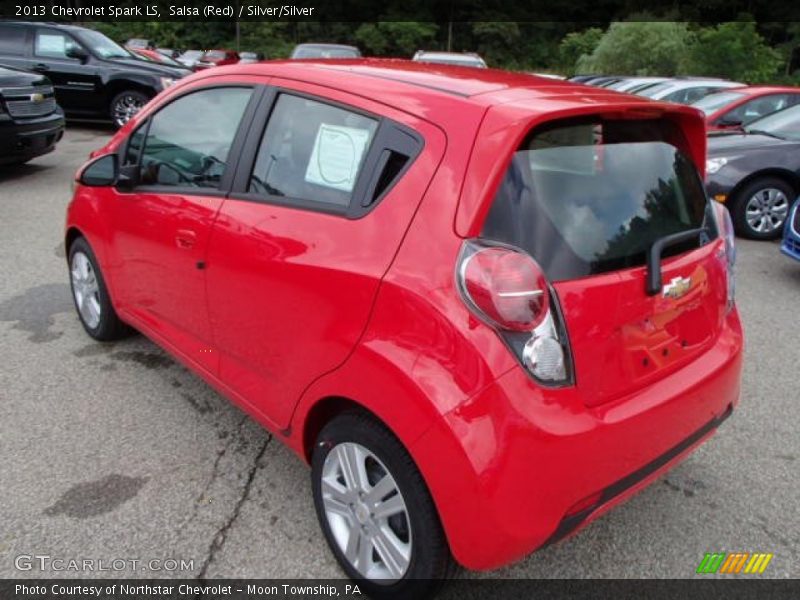 Salsa (Red) / Silver/Silver 2013 Chevrolet Spark LS