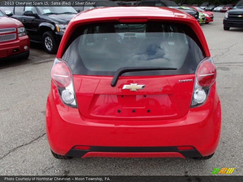 Salsa (Red) / Silver/Silver 2013 Chevrolet Spark LS