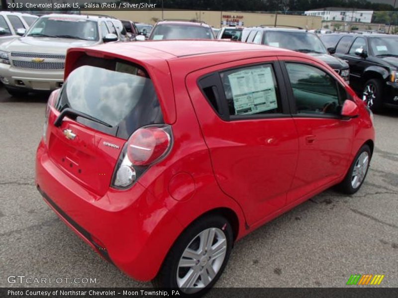 Salsa (Red) / Silver/Silver 2013 Chevrolet Spark LS