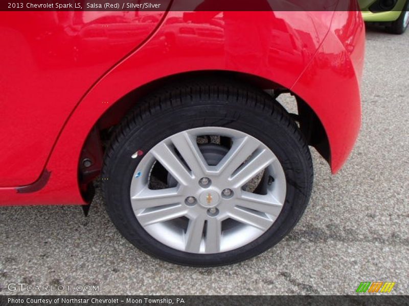 Salsa (Red) / Silver/Silver 2013 Chevrolet Spark LS