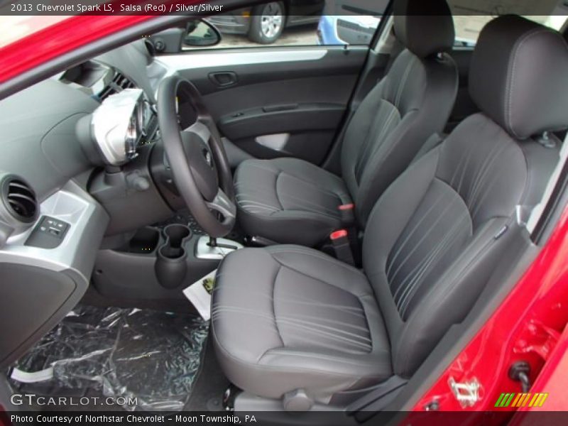 Salsa (Red) / Silver/Silver 2013 Chevrolet Spark LS