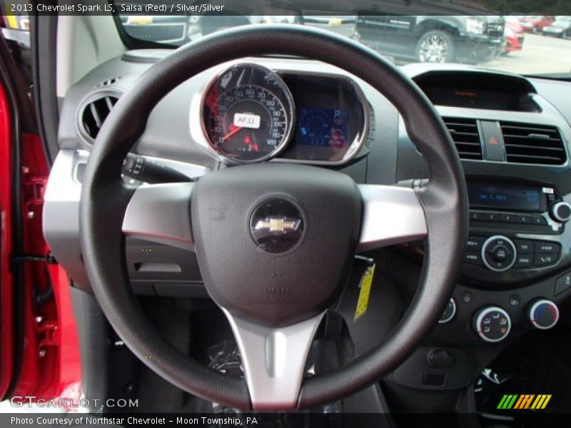 Salsa (Red) / Silver/Silver 2013 Chevrolet Spark LS