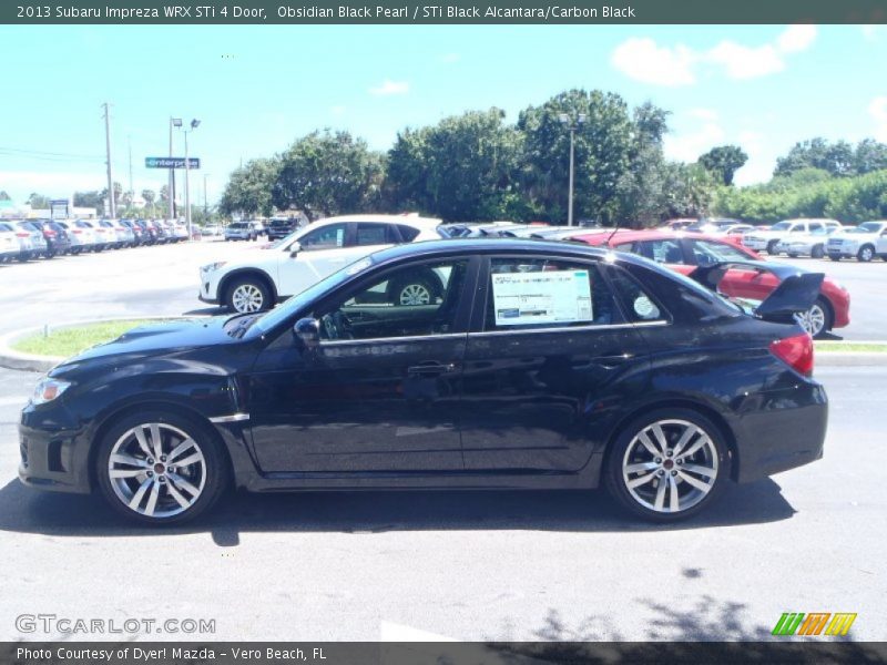 Obsidian Black Pearl / STi Black Alcantara/Carbon Black 2013 Subaru Impreza WRX STi 4 Door