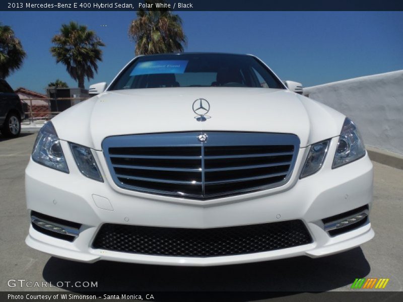 Polar White / Black 2013 Mercedes-Benz E 400 Hybrid Sedan