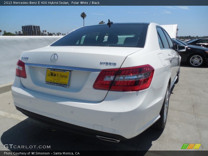 Polar White / Black 2013 Mercedes-Benz E 400 Hybrid Sedan