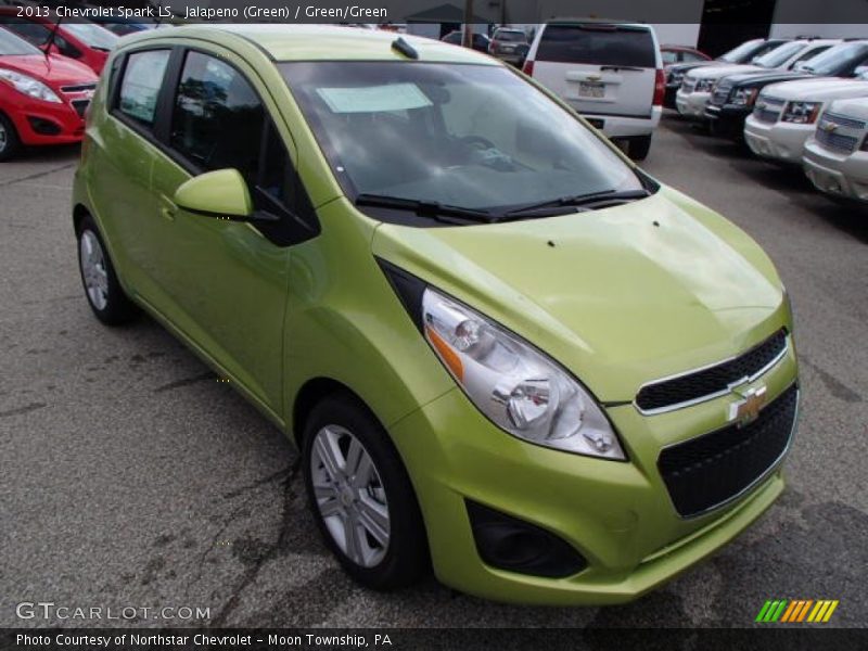 Jalapeno (Green) / Green/Green 2013 Chevrolet Spark LS