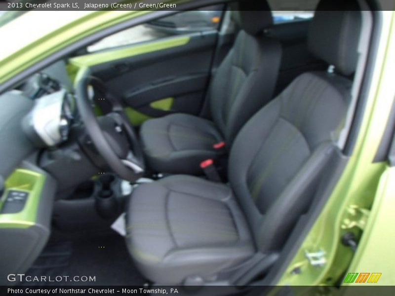 Jalapeno (Green) / Green/Green 2013 Chevrolet Spark LS