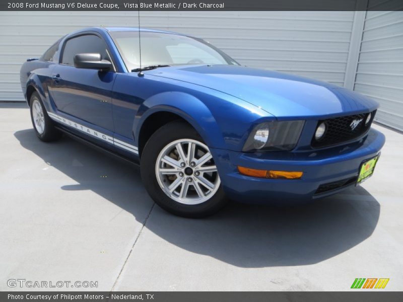 Vista Blue Metallic / Dark Charcoal 2008 Ford Mustang V6 Deluxe Coupe