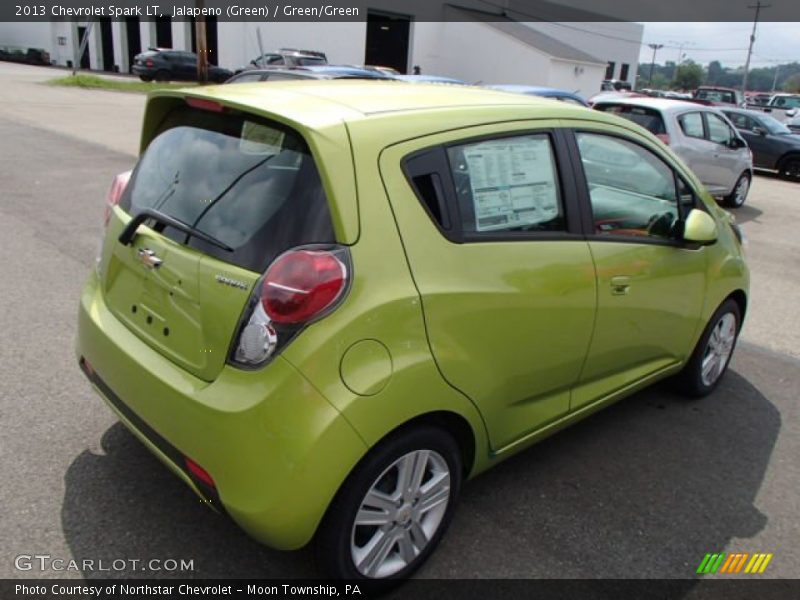 Jalapeno (Green) / Green/Green 2013 Chevrolet Spark LT
