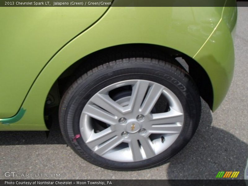 Jalapeno (Green) / Green/Green 2013 Chevrolet Spark LT