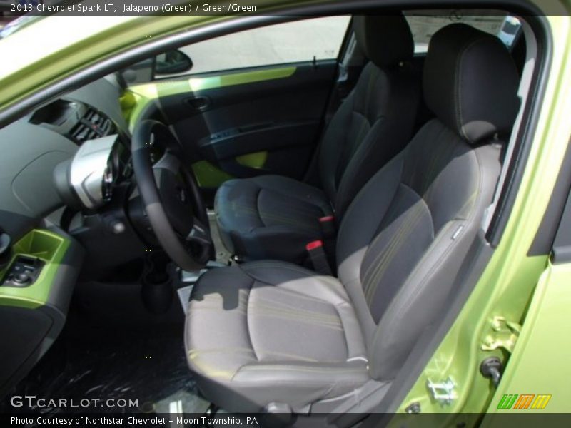 Jalapeno (Green) / Green/Green 2013 Chevrolet Spark LT